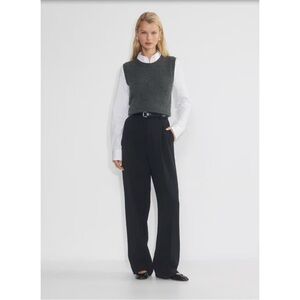 Wilfred effortless pants - black pleated dress pants